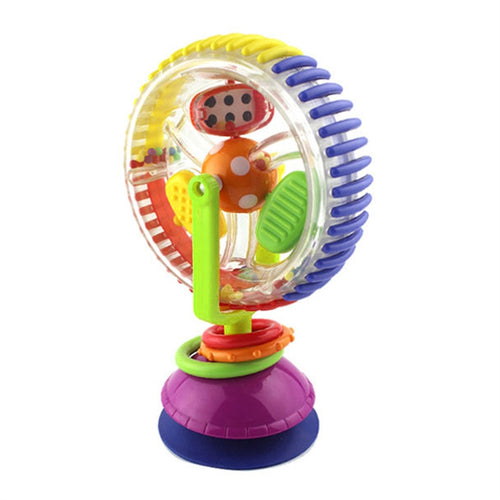 Baby Rattle Toys with Paperboard Tricolor Multi-touch Rotating Ferris Wheel Suckers Toy Creative Educational Baby Toys